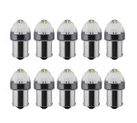 10 Pz 1156 BA15S LED Lampadina 1157 BAY15D LED Segnale di Svolta Auto Freno Luci R5W R10W 12V Automobili Lampada 1200LM,Bianca,1156 BA15S P21W