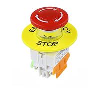 10 pz 1NO 1NC DPST Pulsante di Arresto di Emergenza Interruttore AC 660 V 10A Interruttore Attrezzatura Ascensore Ascensore A Scatto autobloccante Fungo Rosso Componenti elettronici