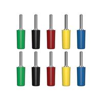 10 PZ 2 MM Spina A Banana Nichelato Terminale Elettrico Accessori Connettore 5 Colori Q.10001(5 red 5 black)