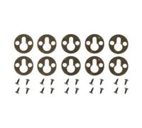 10 Pz 25mm Rotondo Appeso a punto croce Immagine Pittura A Olio Cornice Dello Specchio Ganci Ganci Portafoto Da Parete con Viti In Lega di Zinco per parete(Bronze)