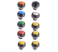 10 Pz 2Pin Interruttore 12Mm 1A Interruttore Impermeabile PBS-33B 12V Inte7454