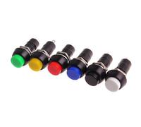 10 pz 2Pin Plastica 12mm Pulsante Rotondo PBS-11A Autobloccante A Scatto PBS-11B Momentaneo Non-interruttore di blocco 3A 150 V(Red,PBS-11B Momentary)
