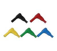 10 PZ 4 MM Ad Angolo Retto 90 Gradi Spina A Banana Saldatura Assemblaggio Cavi Test Connettori J.10039(5 colors x 2)