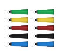 10 PZ 4 MM Forcella Isolata Forcella Tipo U Connettore del Cavo Elettrico Terminale a Crimpare Y Spina a Forcella Presa a Banana in Rame 4mm Q.20018(5 colors x 2)