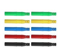 10 PZ 4 MM Spina a Banana Rivestita Saldatura In linea Assemblaggio Cavi Test connettori Q.10041(5 colors x 2)