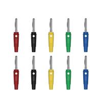 10 pz 4mm spina a banana in rame connettore a saldare impilabile rivestito ad alta corrente isolato for amplificatore for altoparlanti Q.10019(5 colors x 2)