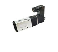 10 PZ 4V110-06 Elettrovalvola pneumatica a 5 vie a 2 posizioni 1/8 "DC 24 V DC 12 V AC 110 V AC 220 V con connettore tubo da 4 mm 6 mm 8 mm(AC24V)