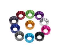 10 pz/5 pz M2 M2.5 M3 M4 M5 M6 M8 Rondella Piatta In Alluminio Colorato Anodizzato Testa Svasata Rondelle Guarnizione(Gold,M4 10pcs)