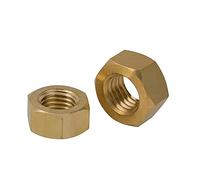 10 pz/50 pz In Ottone Massiccio Rame Esagonale Dado Esagonale per M2 M2.5 M3.5 M4 M5 M6 M8 M10 M12 M14 M16 M18 M20 M22 M24 Vite Bullone Filettatura Metrica (Color : M10 x10pcs)