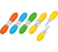 10 pz/5Paris Corn Holder Corn on The Cob Acciaio Inox Corn Cob Supporti BBQ Forchetta Spiedini per la Casa Cottura Campeggio Feste (Multicolore)