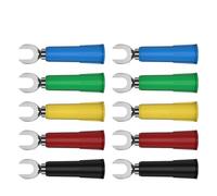 10 PZ 6 MM Forcella Isolata Forcella U-Tipo Connettore del Cavo Elettrico Terminale A Crimpare Y Spina A Forcella Presa a Banana in Rame 4 MM Q.20019(5 red 5 black)