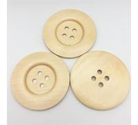 10 pz 60mm 6 cm Naturale/Marrone Grandi Bottoni di Legno Rotondi Cucito 4 Fori Abbellimenti Cardmaking Scrapbooking Bag Decorazioni