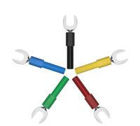 10 PZ 8 MM Forcella Isolata Forcella U-Tipo Connettore del Cavo Elettrico Crimpare Terminale Y Spina A Forcella Presa a Banana in Rame 4 MM Q.20017(5 colors x 2)