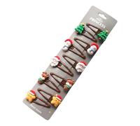 10 pz/8 pezzi accessori per capelli di Natale per ragazze fermagli per capelli Babbo Natale renna pupazzo di neve fermagli per capelli per le vacanze