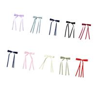 10 pz accessori per capelli femminili doppie stelle filanti design anatroccolo clip fiocco morbido nastro per le donne ragazze clip di capelli collezione