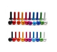 10 pz Alluminio Vite Tonda M3 M4 M5 M6 Colorato In Lega di Alluminio Esagonale Esagono Incassato Vite a Testa Bottone Bulloni (Color : Red, Size : M3x16)