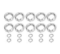 10 pz anello per pappagalli di uccello fede per pappagalli per attività all'aperto accessori per l'apertura di attività con clip (7 id: 17,3 mm / 0,68 pollici, circonferenza: 54,3 mm / 2,14 pollici)