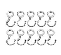 10 pz Armadio Appeso Tubo Tubo Asta Ganci Cucina Pan Gancio Bagno Gancio Appendiabiti for Asciugamano Vestiti 16mm/19mm/22mm/25mm(Size:22mm)