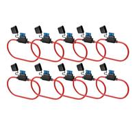 10 Pz Automotive Estrattore Fusibile Strumento Scatola Antispruzzo Mini Lama Adattatore for 12 V 30A Fusibile In Linea Interruttore Presa Impermeabile(10Pcs 14AWG)