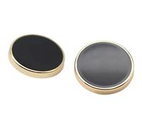 10 PZ Bottoni di Metallo Trench Coat Suit Buttons Artigianato Pulsante Decorativo Pulsante per Cucire DIY (oro+nero, 15mm)