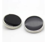 10 PZ Bottoni di Metallo Trench Coat Suit Buttons Artigianato Pulsante Decorativo Pulsante per Cucire DIY (argento+nero, 25mm)