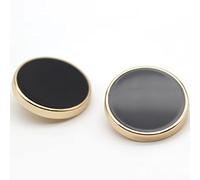 10 PZ Bottoni di Metallo Trench Coat Suit Buttons Artigianato Pulsante Decorativo Pulsante per Cucire DIY (oro+nero, 25mm)