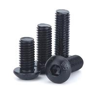 10 pz Bullone a Brugola Anglo-Americano 1/8 5/32 1/4 3/8 5/16 4# 6# 8# 10# 10.9 Bottone in Acciaio Legato a Testa Tonda Vite a Esagono Incassato (Color : 1/2", Size : 0-80)