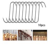 10 Pz Butcher-Hooks 15cm Cucina Gancio Ringhiera Metal-Hook Macellaio Set