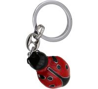 10 Pz Ciondolo Laureato Coccinella 3D Zama 3,5x2,5 CM con Portachiavi Bomboniera