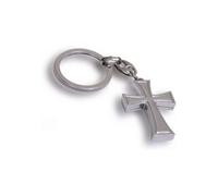 10 Pz Ciondolo Santa Croce con Portachiavi 2,5x3,5 CM Bomboniera Battesimo Comun