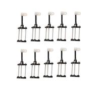 10 pz corna di controllo regolabili angolo del timone con diametro del cuscinetto 2mm M3x24 M3x34mm braccio a dondolo occhiello di sollevamento dado compatibile con aereo RC fai da te(M3x24mm)