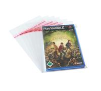 10 Pz. Custodie Protettive Per Playstation 2 / PS2 Chiusura Con Flap Trasparente