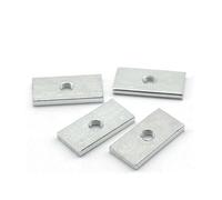 10 pz Dado Quadrato Rettangolare Dadi Sottile Blocco Cursore Dadi Zincato Nero Profilo In Alluminio Accessorio M3 M4 M5 M6 M8 Hardware dado(M5x15x12x4)