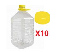 10 pz DAMIGIANA DAMA TANICA 5 LT CONTENITORE DI PLASTICA PER ALIMENTI VINO TAPPO