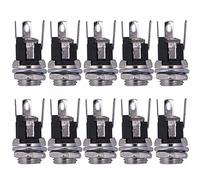 10 pz DC Supply Socket Femmina Connettore per montaggio a pannello 5,5 x 2,1 mm