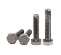 10 Pz DIN933 M3 M4 M5 M6 M8 M10 Gr2 TA2 Vite a Testa Esagonale Esterna in Titanio Puro Personalizzazione Bullone a Forma(M4 x 15mm (10pcs))