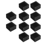 10 pz Dissipatore di Calore in Alluminio Nero Materiale Spesso Adesivo di Raffreddamento TP37 x 37 x 24 per Router CPU Moduli Amplificatori