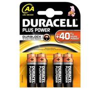 10 PZ Duracell Plus Power AA4 Batterie Alcaline MN 1500 1.5V LR6 DURALOCK stilo
