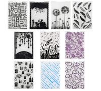10 Pz Embosser Modello di Cartella per Goffratura, Cartella per Goffratura in Plastica,Embossing Folders per Scrapbooking Album, Cartella delle Foto