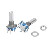 10 PZ Encoder Rotativo a 5 pin + Rondelle + Dadi DC 5V EC11 Codificatore Rotante Interruttore di Codifica Potenziometro Digitale con Interruttore