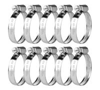 10 Pz Fascette Stringitubo Inox, Fascette Metalliche, Fascette Stringitubo in Acciaio Inox Regolabile 60-80 mm, Fascetta Metallica con Vite, Collare Stringitubo a Bullone per Tubo Acqua Auto Piscina