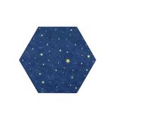 10 PZ Feltro Bordo Piastrelle Bacheca Esagonale Autoadesiva for La Decorazione Della Parete, Memo for L'ufficio in Classe per Foto, Appunti, Immagine(Blue)