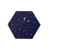 10 PZ Feltro Bordo Piastrelle Bacheca Esagonale Autoadesiva for La Decorazione Della Parete, Memo for L'ufficio in Classe per Foto, Appunti, Immagine(Deep blue)