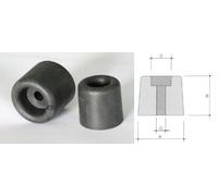 10 PZ Fermapersiane ART. 22224 gommino con battuta ammortizzata col. GRIGIO batt