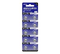10 pz/foglio AG11 LR721 Batterie A Bottone 1.5 V Alcaline Alimentazione A Lungo Tempo Per Giocattolo Telecomandi Calcolatrice