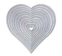10 pz Fustelle Stencil Cuori Cutting Dies per DIY Scrapbooking Album di Carta del Mestiere Biglietti per Goffratura