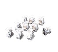 10 Pz HH54PL AC 380V Bobina 4PDT Luce LED rossa Relè for uso generico