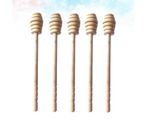 10 pz Honey Stir Bar Impugnatura Barattolo Cucchiaio Pratico Mestolo Di Legno