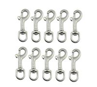 10 PZ In Acciaio Inox 316 Ovale Single End Girevole Occhio Bullone Moschettone 65mm 72mm for Guinzaglio Del Cane Sucba Diving(65mm)