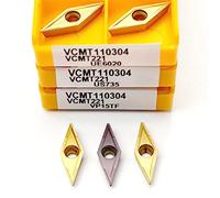 10 pz Inserti In Metallo Duro VCMT110304 VP15TF UE6020 US735 Utensile CNC Tornio In Acciaio VCMT 110304(VCMT11T304 US735)